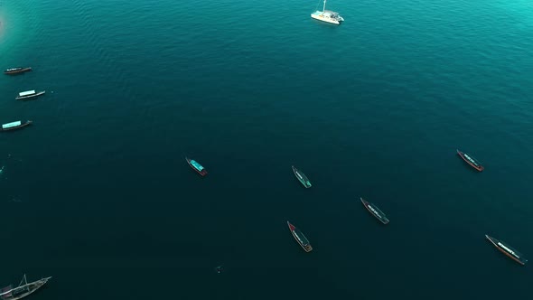 Aerial view of Zanzibar Island in Tanzania.