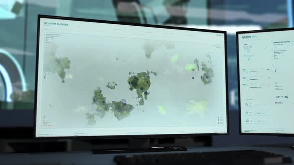 Study Of Infusoria Slippers Microbiology In Innovative Microscope Software alt