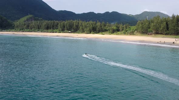 AH - Jetski in Tropical Ocean and Beautiful Island 09