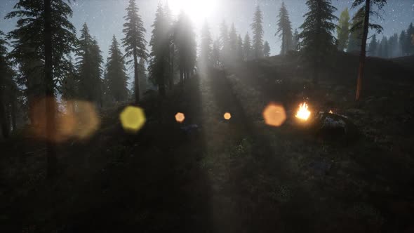 Campfire at Mountain alt