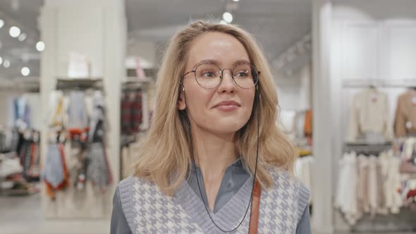 Beautiful Woman In Shopping Centre