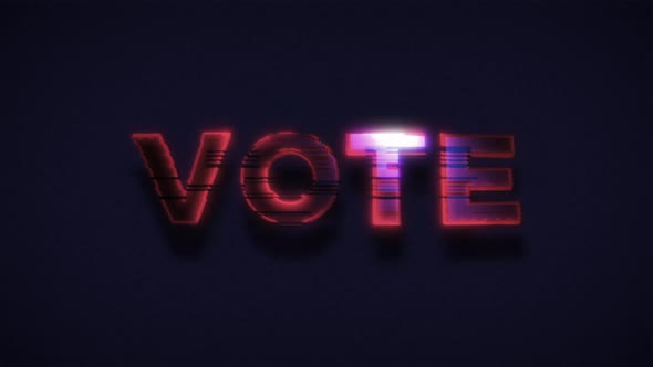 Creative Glitch Vote Word Action