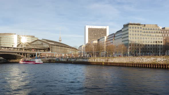 Time Lapse of Berlin Friedrichstrasse with TV Tower