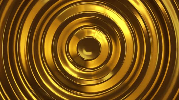 Abstract Loop Ripple Gold 3d Wave