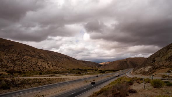 Tehachapi highway 58 road time lapse