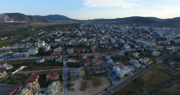 Town Of Markopoulo In Athens