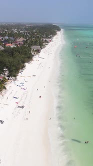 Beach on the Coast of Zanzibar Island Tanzania