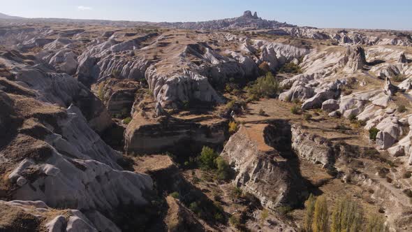 Cappadocia Landscape Aerial View. Turkey. Goreme National Park