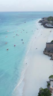 Beach on the Coast of Zanzibar Island Tanzania