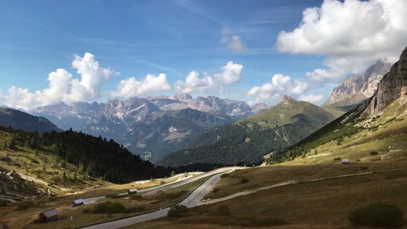 Amazing View of Dolomites Alps in Italy From Cable Car