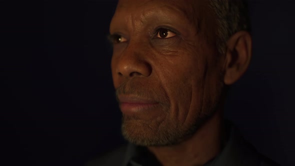 Handsome African Black Man Studio Portrait