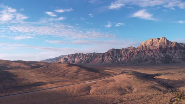 Red Rock National Conservation Area near Las Vegas Nevada.  Morning sunlight and shadows over the mo