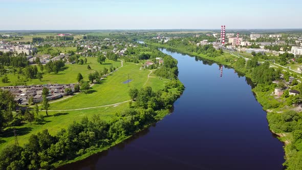 Western Dvina River Near The Dsc Of The City Of Vitebsk