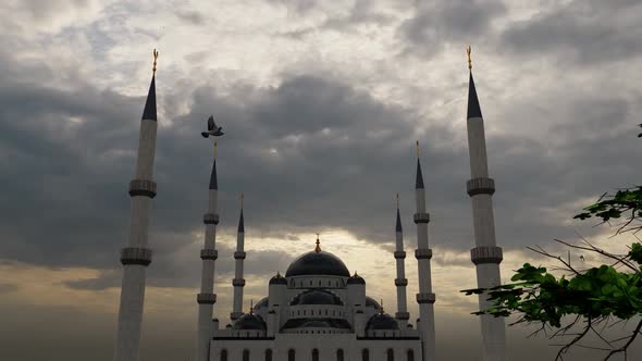 Mosque and Sunset