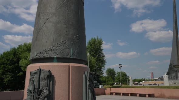 Monument to the Soviet Scientist Design Engineer Rocket and Space Technology and Rocket Weapons in