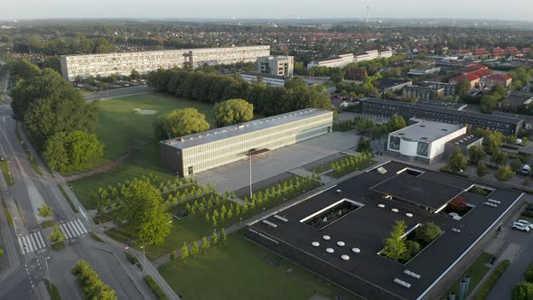 Aerial View Of Roedovre Municipality Town Hall, Denmark