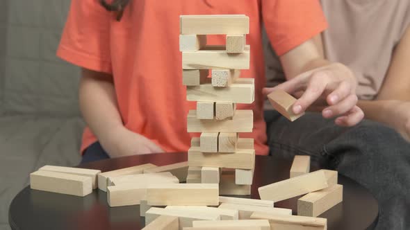 Game with Wooden Tower