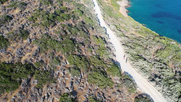 Aerial View of Kalydon Island, Crete, Greece