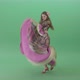 Tzigane Romana Gypsy Girl Waving Pink Dress Dancing Isolated In Green Screen Studio - VideoHive Item for Sale