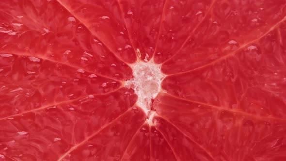 juicy red grapefruit macro shot. healthy food concept