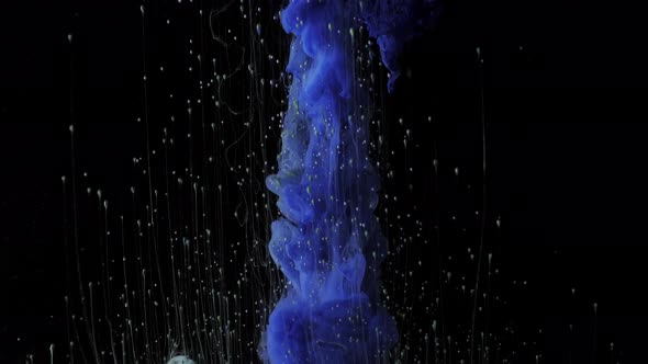 Blue Paint In Water