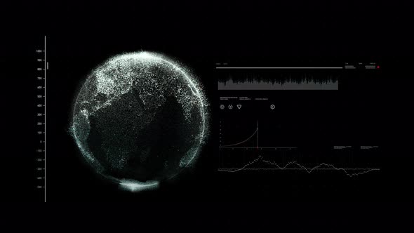 Future Technology Scanning Earth Planet To Collect Data For Space Program alt