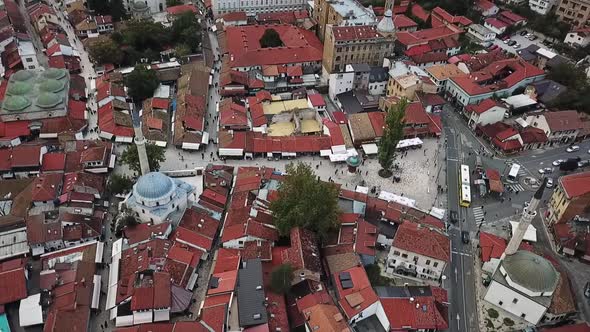 Aerial View Of Sarajevo Old Town V2