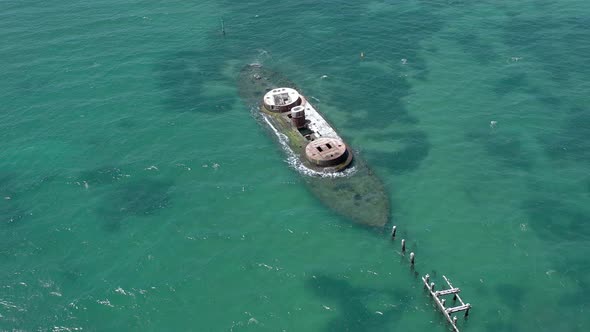 The Wreck of HMVS Cerberus in Port Philip Melbourne Australia