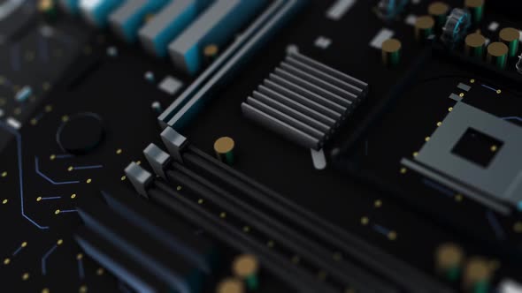 Digital Circuit Board Future Super Computer Cyber Security alt