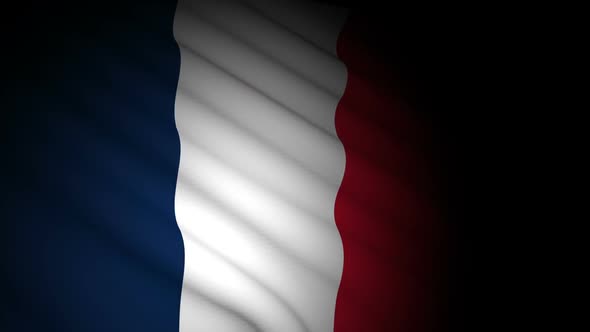 France Flag Blowing in Wind alt