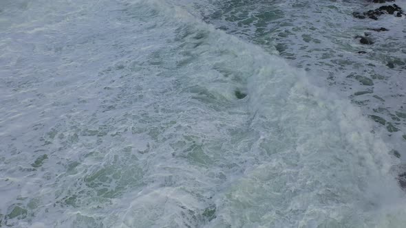 Aerial of Hidden Rocks in the Atlantic Ocean in Donegal