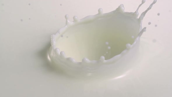 Gummy in milk, Slow Motion