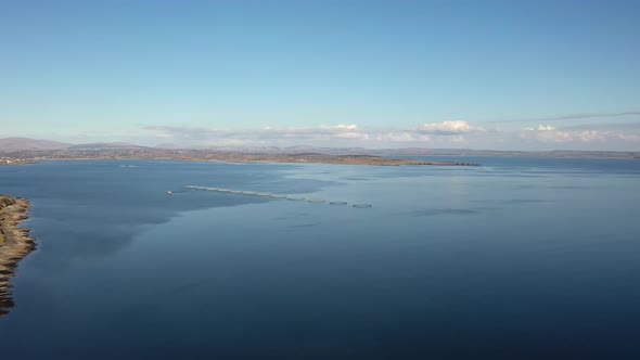 Aerial View of Fish Farm in County Donegal  Ireland