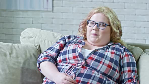 Overweight Woman on Psychotherapist Appointment