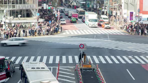 Shibuya Crossing Traffic Tokyo Highway Traffic