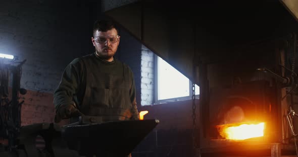 Blacksmith Workplace Iron Forging Workflow