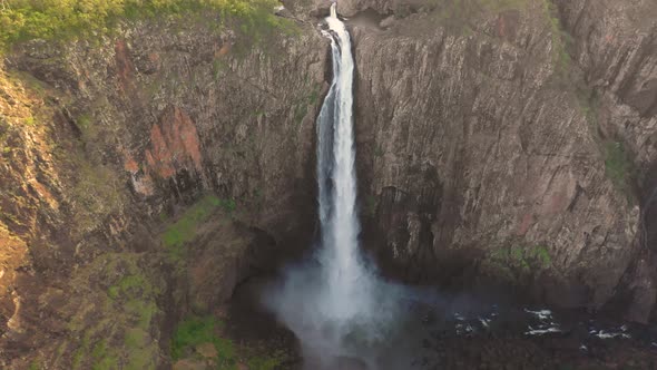 Aerial view of Wallaman Falls at Girringun National Park, Australia.