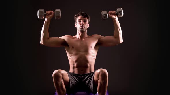 Athletic Male Fitness Training Workout