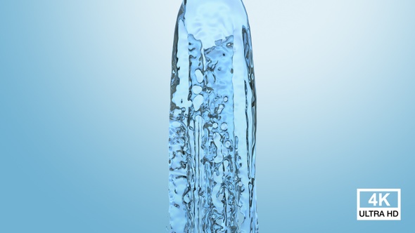 Blue Water Splash Fountain 4K alt