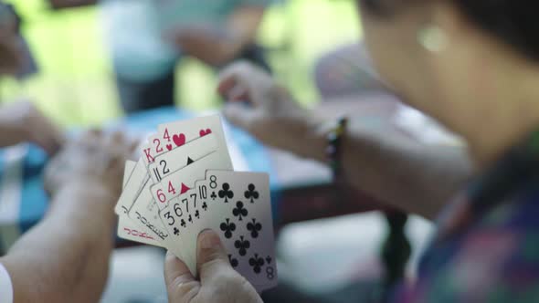 People Play Cards. Beijing. China.