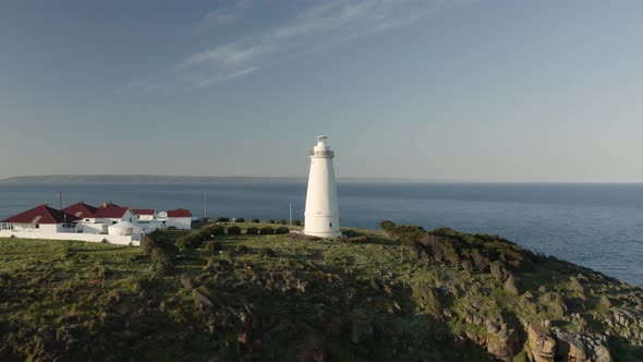 Aerial view of Cape Willoughby lighthouse.