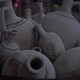 Different Sized Handmade Clay Jags of Grey Colour with Lines - VideoHive Item for Sale