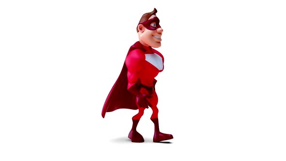 Fun 3D cartoon fun superhero