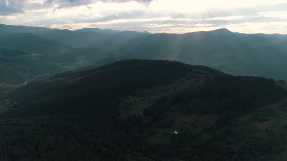 Ukrainian Carpathians the Aerial View