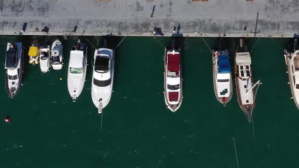 Istanbul Bebek Bosphorus Marine And Boats Aerial View 6