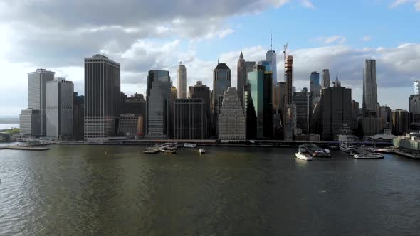 Aerial View of Manhattan Skyline, New York, USA