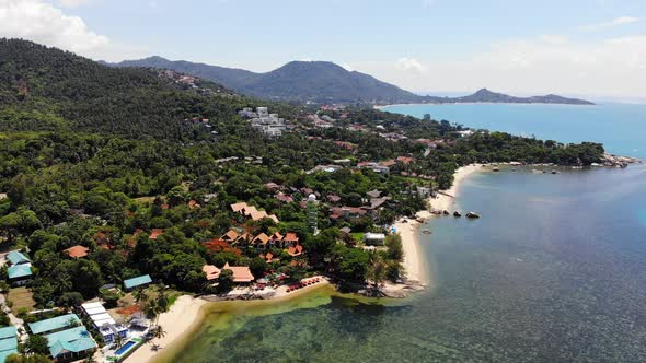 Beautiful high view of nature with sea ocean