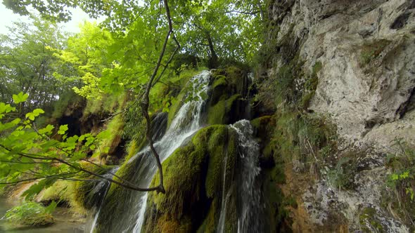 Cascade of waterfalls in Pletvice National Park