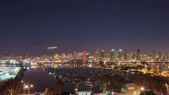 Jets Landing Time Lapse San Diego