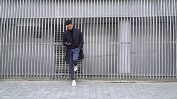 Businessman using smartphone